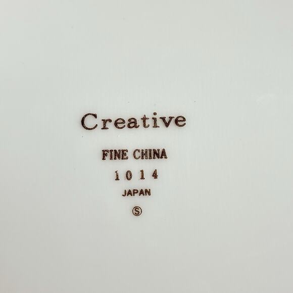 Vtg Starburst Oval Serving Platter and Bowl Creative Fine China 1014 Platinum - Picture 5 of 13